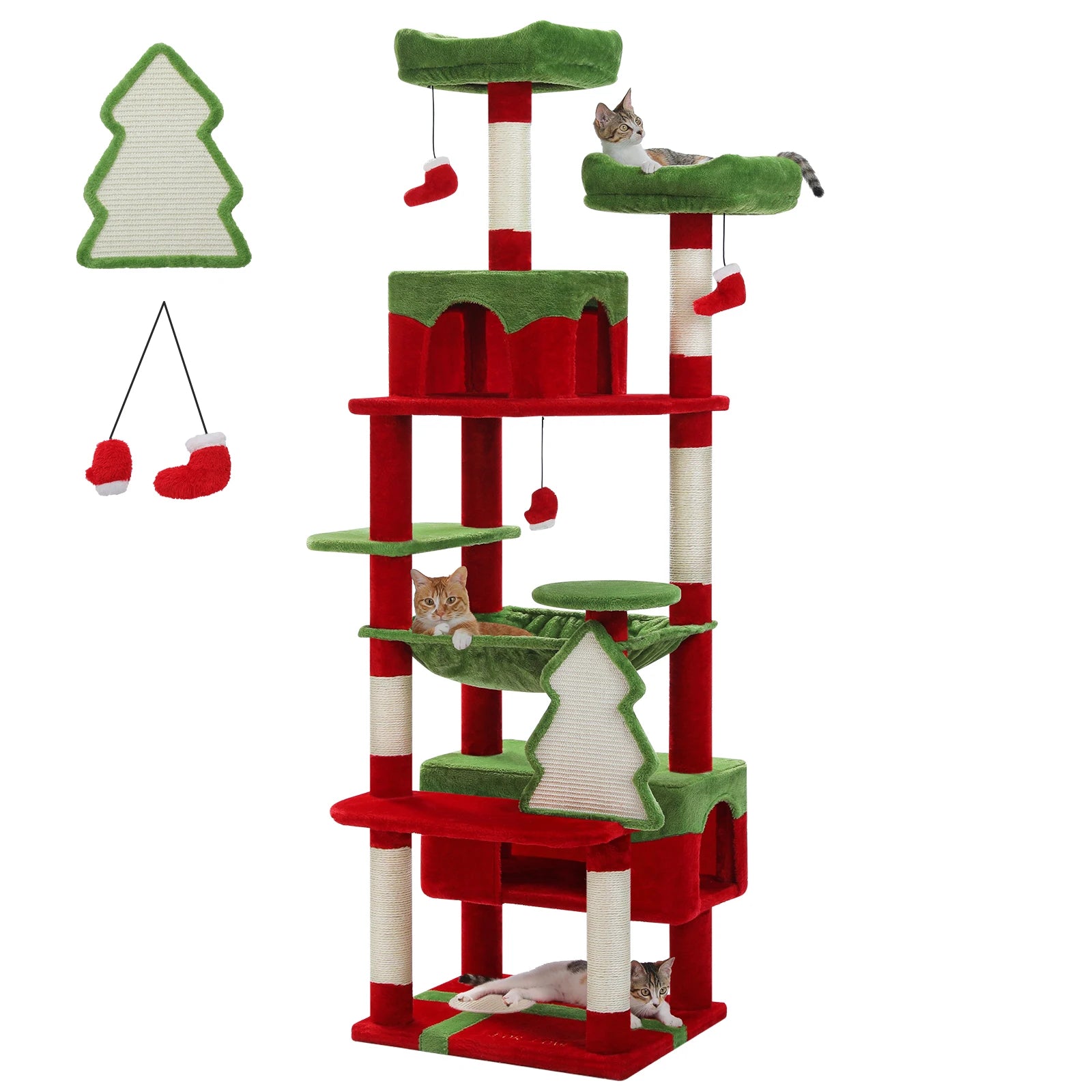 HydraHome® – Arbre à Chat Multi-Niveaux avec Griffoirs en Sisal et Hamac