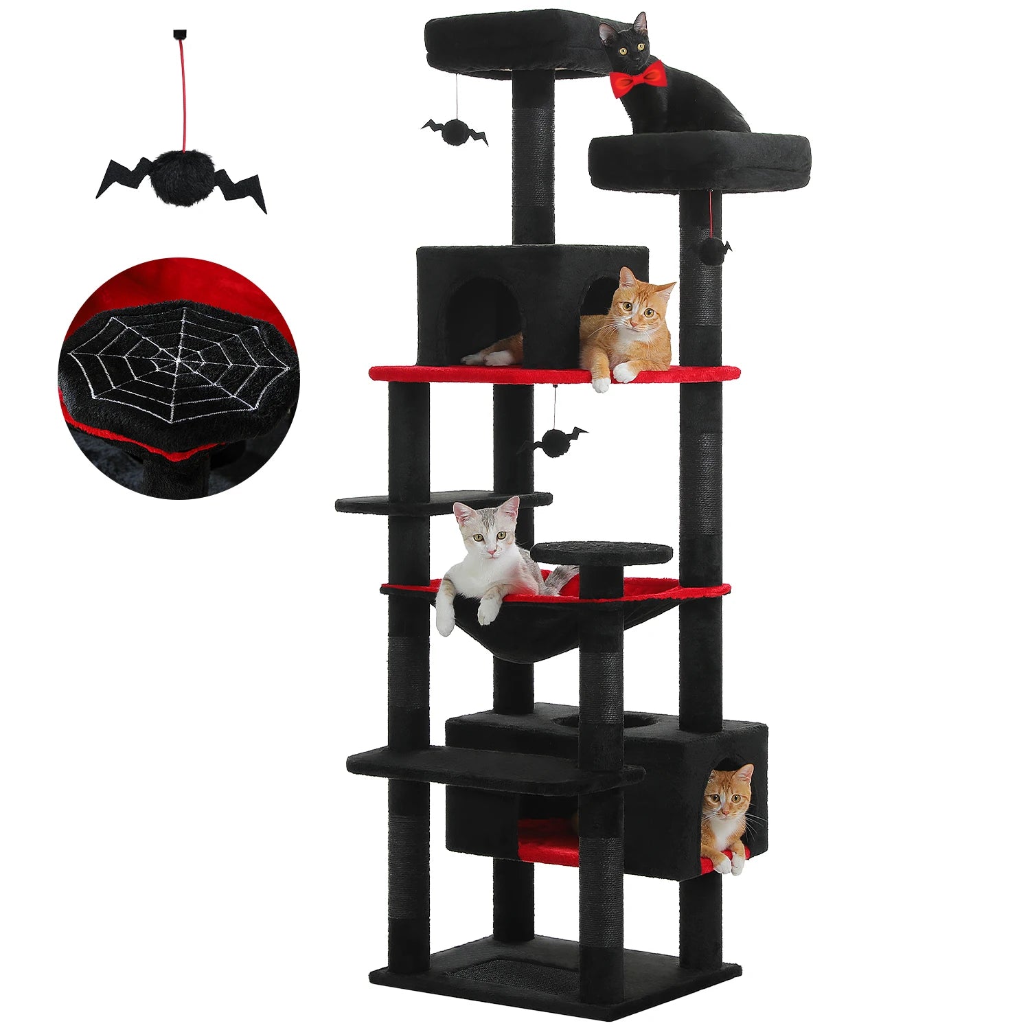 HydraHome® – Arbre à Chat Multi-Niveaux avec Griffoirs en Sisal et Hamac
