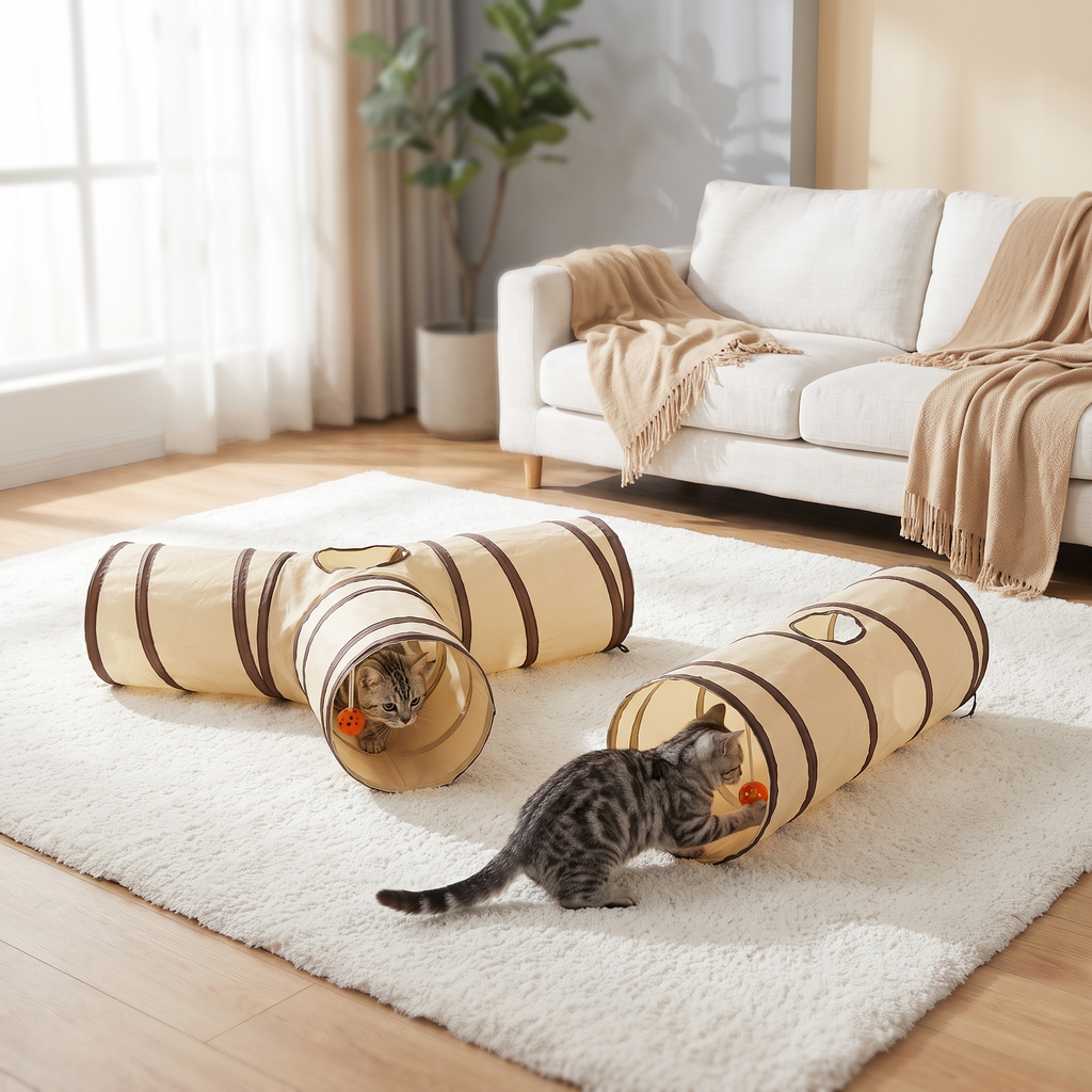 Hydrafun® - Tunnel interactif pliable pour chats