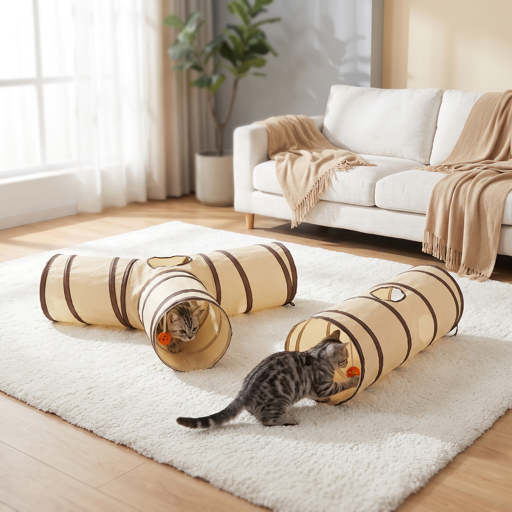 Hydrafun® - Tunnel interactif pliable pour chats